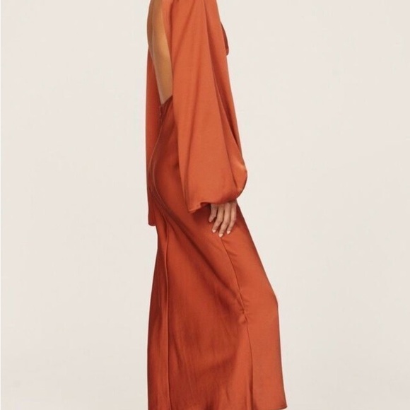 Chic Backless Rust Dress - Picture 3 of 6